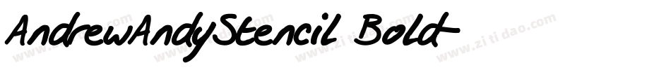 AndrewAndyStencil Bold字体转换